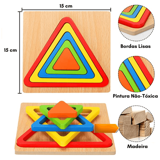 Quebra-cabeças crianças prées-escolar Shape Shape Puzzle, shape